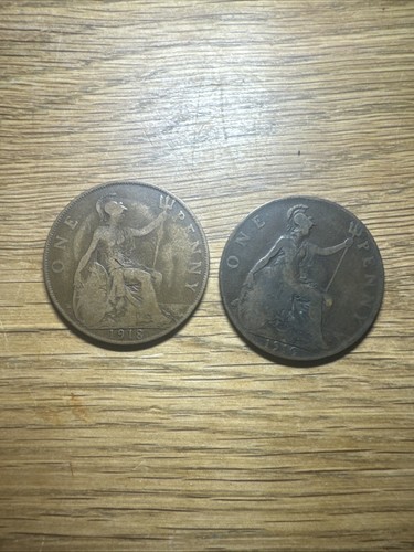 Pennys from 1910 and 1918 - pennys,