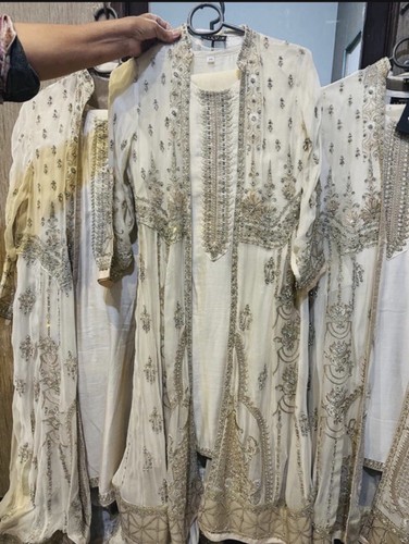 Cream embroidery elegant - cream,