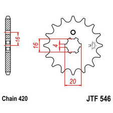 JT SPROCKETS PINION, ATTACK