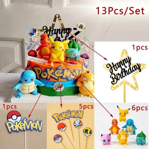 Pcs set pokemon - 13, cake