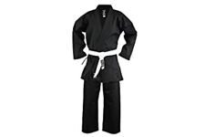 Playwell Beginners Black Karate Students Uniform Adults Suits Cotton Gi Outfit.