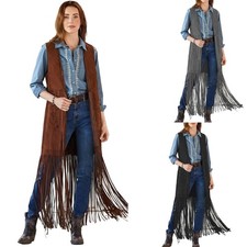 Fringe Vest Women Faux Suedes