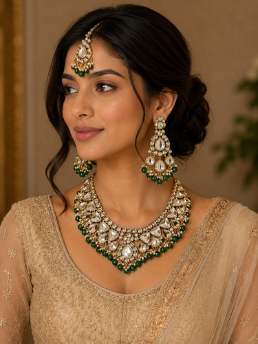 Necklace set bridal indian - necklace,