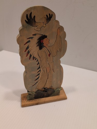 Vintage signed stand wooden - vintage,