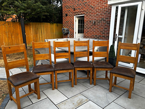 Set wooden dining chairs - 6,