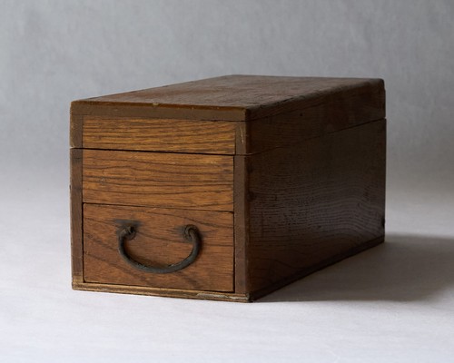 Antique japanese wooden box - japanese,