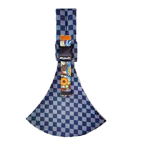 Denim checkerboard baby hip - denim,