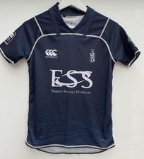 Royal Navy Rugby Shirt Canterbury Blue Marine Commando Short Sleeve Boys Medium