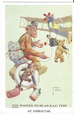 ARTIST LAWSON WOOD - YOU WANTED TO BE AN RAF TYPE AT GIBRALTAR, TEDDY BEAR