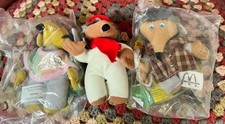 Vintage Wombles McDonalds 3 Soft toy figures 1999 Orinoco, Bungo & Obidos
