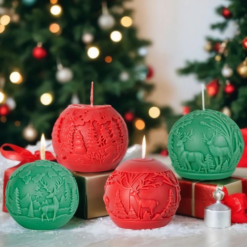 Christmas ball mold - ball, silicone