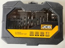 JCB 34 Piece Combination Drill Bits and Accessory Set in Foldable Carry Case