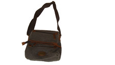 Troop London -Classic Canvas Across Body Bag - Charcoal