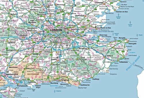 Great britain wall map - great,