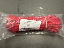 1 x 10 metres 12mm Pre-Spliced Polyester Braided Docklines, RED