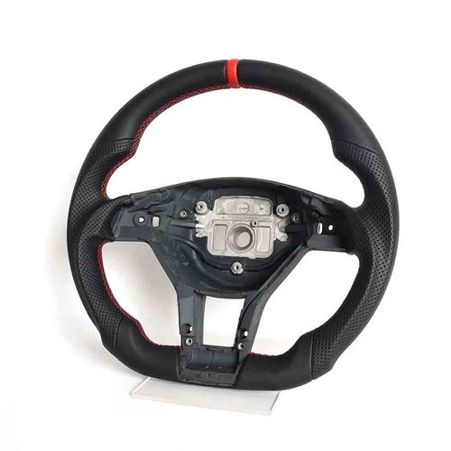 Flat full leather steering - full,