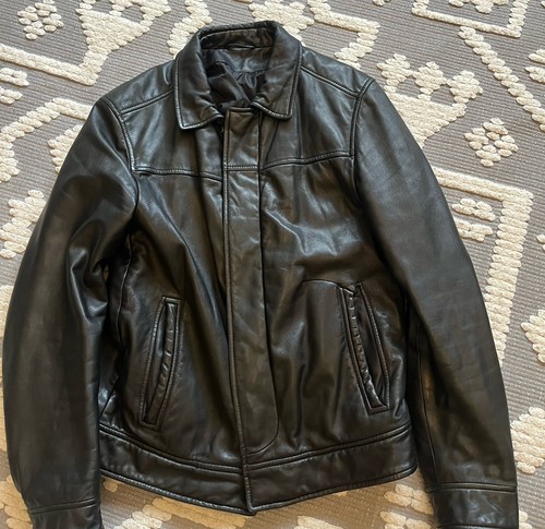 Zegna leather jacket - , mens