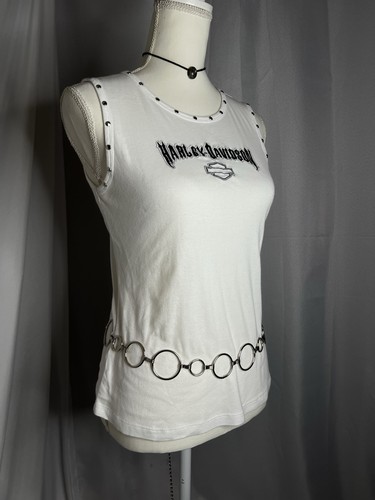 Harley davidson tank top - davidson, white