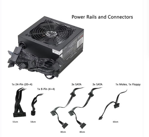 Justop 500w atx - 500w, pc