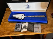 Konge Tinn Norwegian Pewter Dessert /Cheese Slicer New In Orginial Box