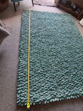 Large DUCK EGG BLUE  DreamWeavers Hand Sewn Rug 7ft X 5ft  . Excellent Condition