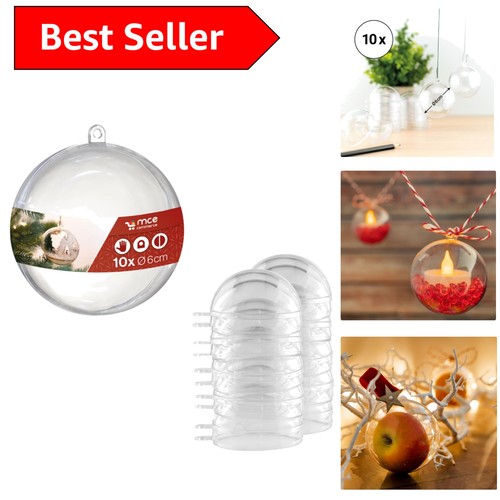 Elegant acrylic baubles 6cm - baubles,