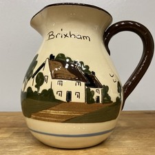 Torquay Motto Ware -- "Brixham " Cream/Milk Pitcher 5.5” high