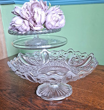 VINTAGE GLASS PEDESTAL SWEET