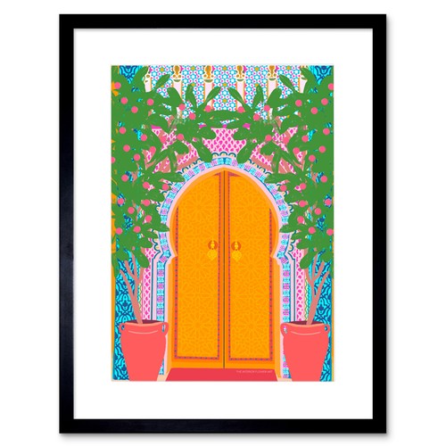 Moroccan door bright - moroccan,