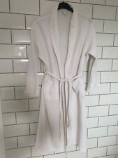 White Waffle Cotton Dressing Gown Size 10 12 14 Bath Robe Spa Medium Beach
