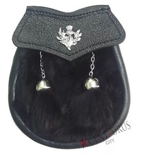 Kids Kilt Sporran Black Rabbit