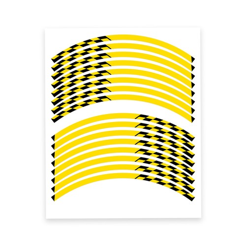 Yellow inch tape stripe rim - yellow,
