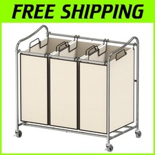 Heavy-Duty Laundry Sorter Cart