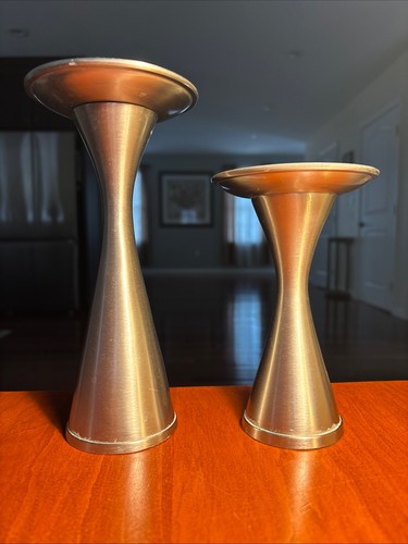 Two candle holders silver - two,
