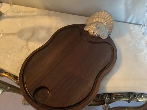 Walnut turkey serving platter - turkey,