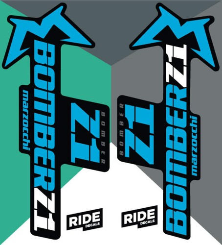 Marzocchi decal kit blue - decal,