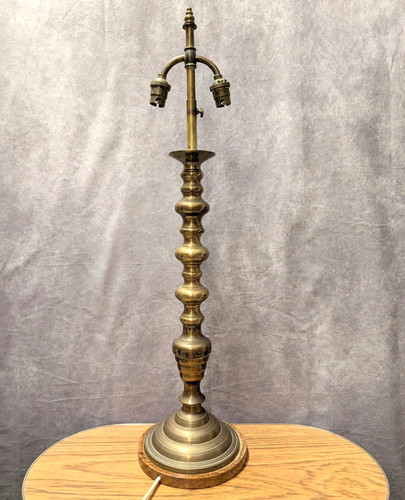 Art deco brass table lamp - art,