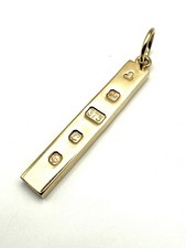 9ct Gold Ingot Pendant Solid
