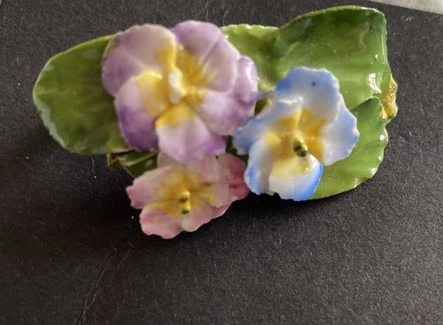 Antique coalport brooch with - coalport,