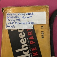 Austin Mini Mk2. Wolseley Hornet. Riley. Elf. Front Brake Hoses. One Off. New.