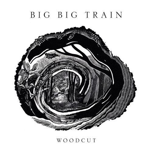 Big train woodcut - -,