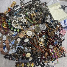 JOB LOT Religious Jewellery Cross Crucifix Rosary Token Vintage & Modern Faith