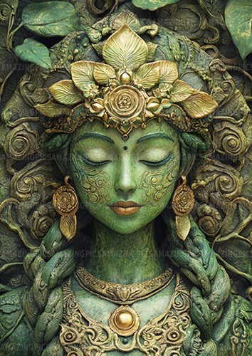 Green tara tibetan goddess art - tara,