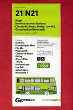 Bus Timetable - Go North East - "Angel" 21 N21 - Durham to Newcastle - Jan 2015
