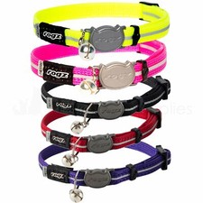 Rogz Alleycat Cat Collar Reflective Quick Release Breakaway Collars With Bell