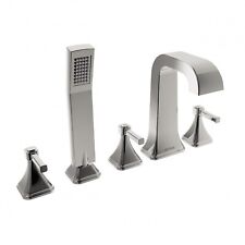 Heritage Bathrooms Somersby 5 Tap Hole Bath Shower Mixer Deck Mounted Tap TSBC02