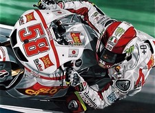 Marco Simoncelli  90x70 cms limited edition Moto GP art print by Colin Carter