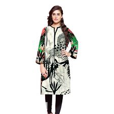 Ladies Indian Kurti Pakistani Kurta Cotton Digital Print Tunic Top Dress Kameez