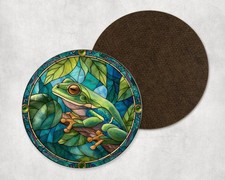 Green Tree Frog Animal Stained