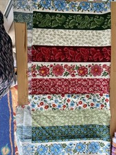 Windsor Strip Stripe By Makower Remnant Approx  68x60cm